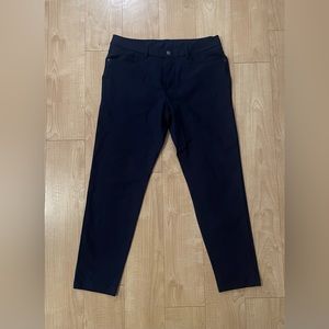 Lululemon Men’s ABC Slim 5-Pocket Pants True Navy 34 Waist 32 Length LIKE NEW